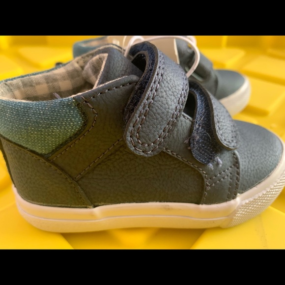 Navy blue & denim high top toddler boy shoes - Picture 5 of 6